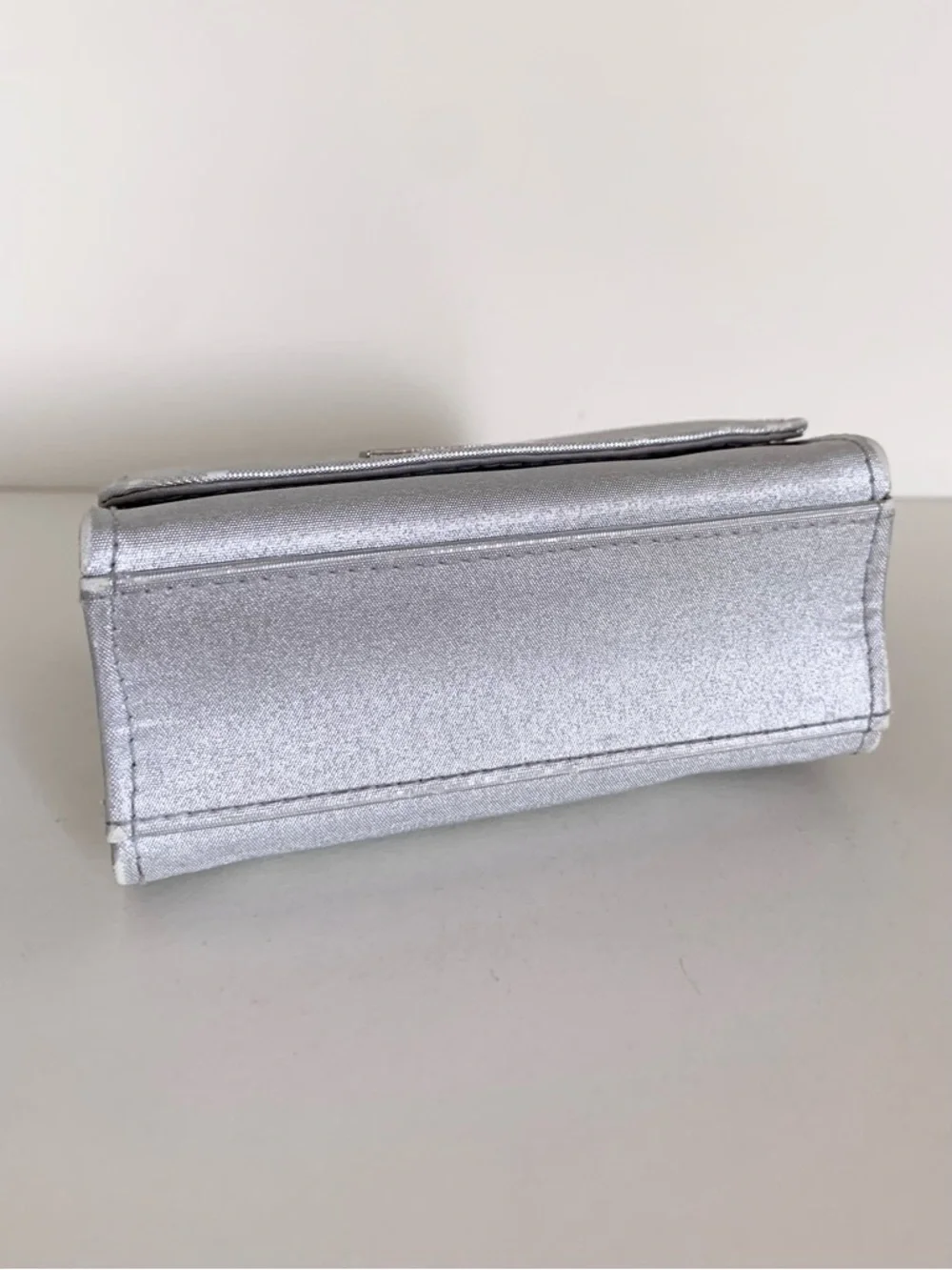 Y2k Shiseido Metallic Silver Travel Cosmetic Case